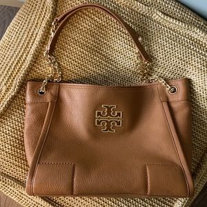 Tory Burch small Britten Bag, brown leather